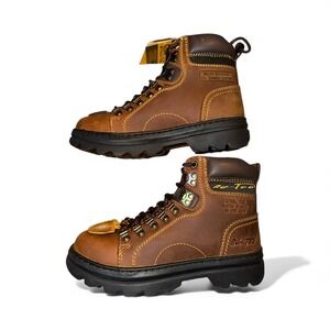 Ad Tec Women's Steel Toe Work Boots Brown Crazy Horse Leather Size 7.5, NIB